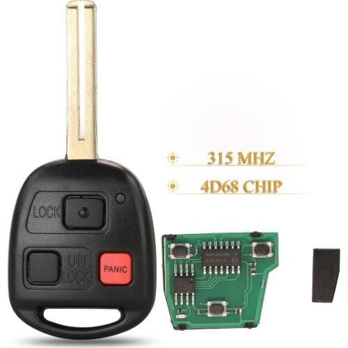 Kutery 5pcs/lot 3 Buttons Smart Remote Car Key Fob 315Mhz 4D68 For Lexus GX470 LX470 HYQ1512V TOY48 Blade