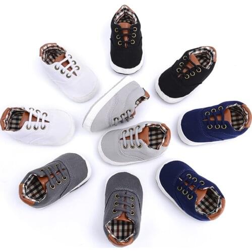 Spring and autumn 5 color baby canvas shoes soft bottom baby shoes baby toddler shoes