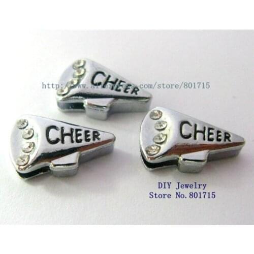 Internal Dia. 8mm slide Charms cheer fit 8mm wristband petcollar keychain 10pcs Jewelry Findings