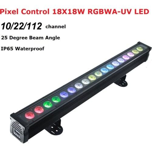 Waterproof 18X18W RGBWA-UV 6IN1 LED Wall Wash Light DMX LED Bar DMX Line Bar Wash Stage Light Party Wedding Event Dj Lighting
