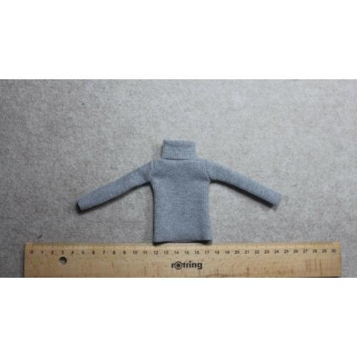 1/6th Gray Turtleneck Sweater Model for 12" Female Body Doll