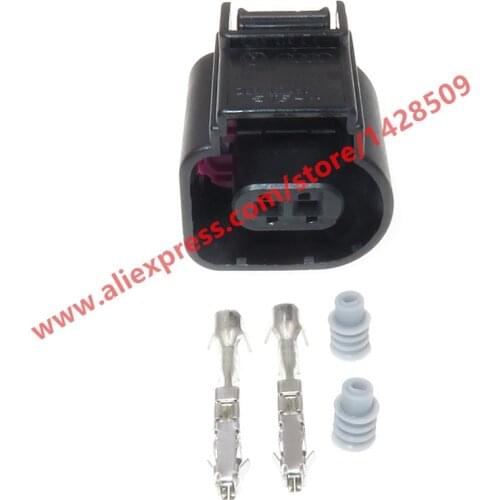 5 Sets 2 Pin Auto Water Temperature Car Air Temperature Sensor Plug Female Connector For VW Audi 8K0 973 702