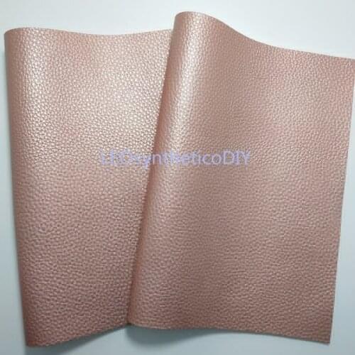 1PC 21X29CM Synthetic Letaher, Cuero Sintetico Rose Gold Litchi Leather For Making Bows Accessories LEOsyntheticoDIY T180B