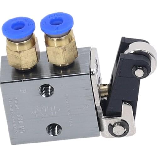 1pcs Mechanical valve S3R-M5 Roller Lever Mechanical Valve with M5" BSP M5 Inch 3 Way 2 Position