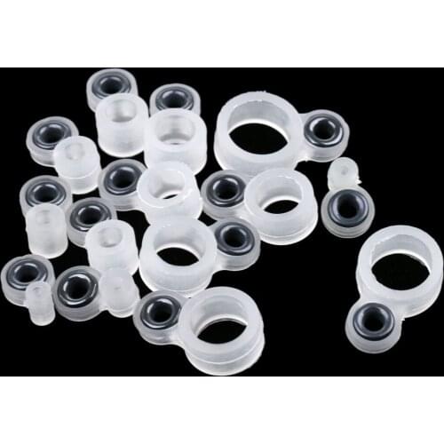 14Pcs/set Silicone and Ceramic Fishing Rod Guides Rod Repair Kit DIY Rod Tip Eye Rings