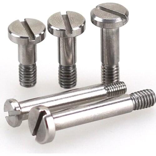2pcs M3 Slotted shoulder screws one word shoulder shaft shoulder limit plug scrwe polished rod diameter 3mm 3mm-20mm length