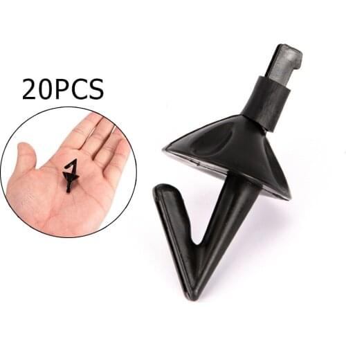 20pcs Black Fishing Bait Shields Impact Shield Clips Sea Fishing Rig Hooks Bait Holders Clip Fishing Rigs Protects