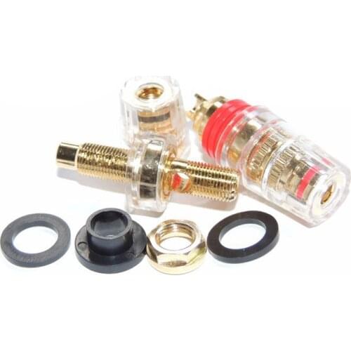 20pcs copper Gold plating Binding Post for Speaker Amplifier 4MM Banana Plug