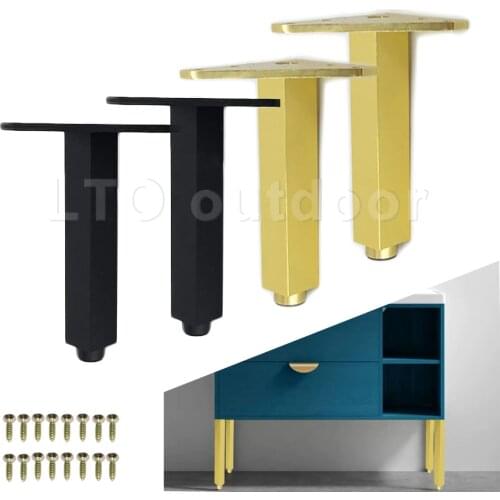 4PCS Adjustable Furniture Legs As Replacement For Table Couch Sofa Bed Cabinets TV Stand Leg Aluminum Alloy Furniture Foot