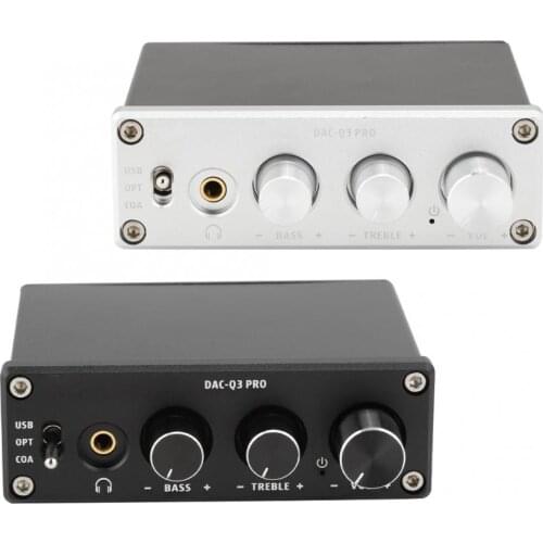 AC-Q3 PRO DAC Decoding Audio Decoder Sound Amplifier with 3.5MM Headphones Home Theater USB RCA