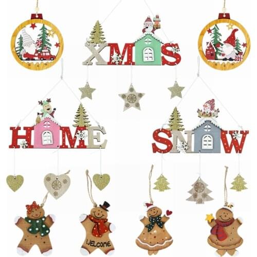 CHIXINHAPPY Wooden Christmas Decorations