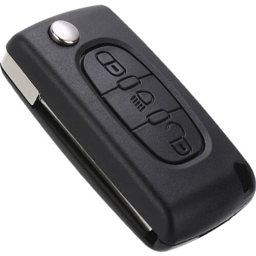 1pcs Folding Flip 3 Button Remote Key Case Shell Keyless Entry Fob Case Car Replacement Cover For CITROEN C2 C3 C4 C5 C6