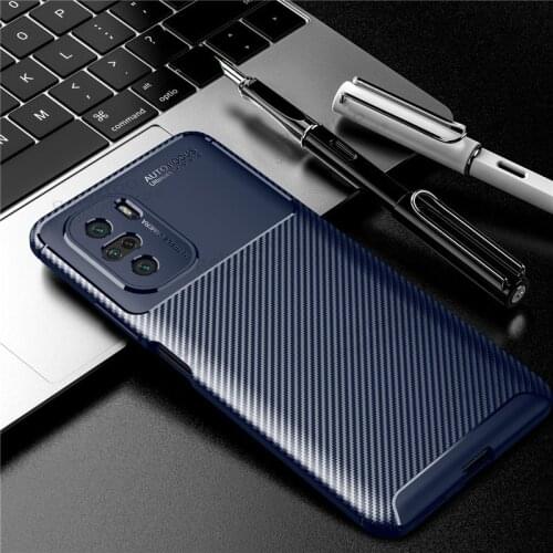 For POCO F3 Case Carbon Fiber Texture Silicone Soft Cover Capa for Xiaomi Pocophone POCO F3 5G Soft Silicone Shockproof Coques