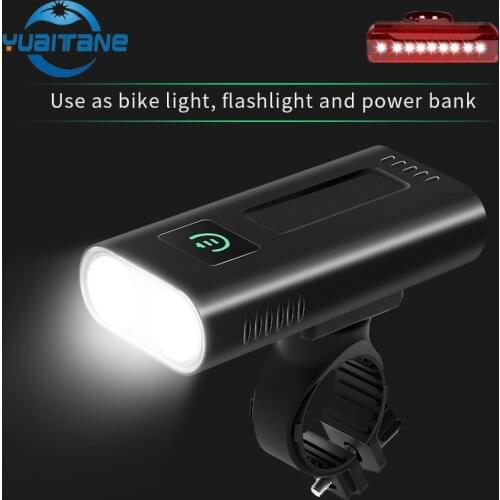 5200mAh Powerful Bicycle Light Front L2/T6 LED USB Rechargeable Bike Light As Power Bank IPX5 Waterproof MTB Cycling Flashlight