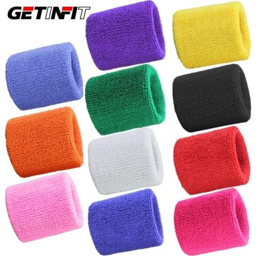 Getinfit 1PCS Wrist Brace Support Wrap Tennis Wristband Sport Sweatband for Gym Basketball Volleyball Hand Sweat Band Polsband