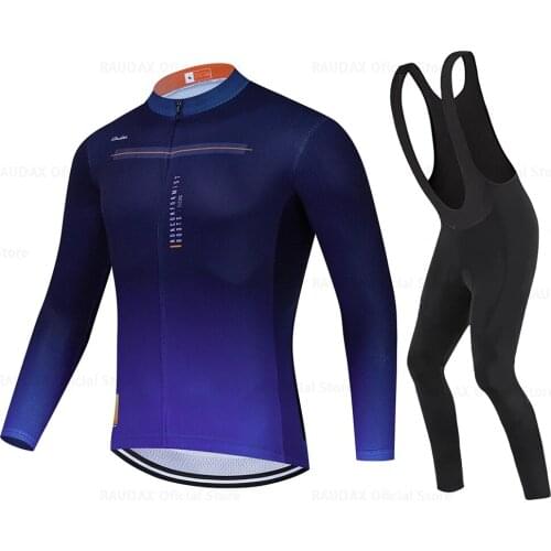 Cycling Jersey Set 2021 Raudax Long Sleeve Mountain Bike Clothes Wear Men Racing Bicycle Sports Clothing Ropa Maillot Ciclismo