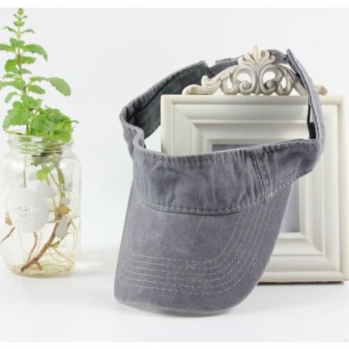 Summer Visor Cap Unisex Sun Hat Solid Color Leisure Caps Tennis Hat Baseball Caps Adjustable Size Sports Hats Empty Top Cap