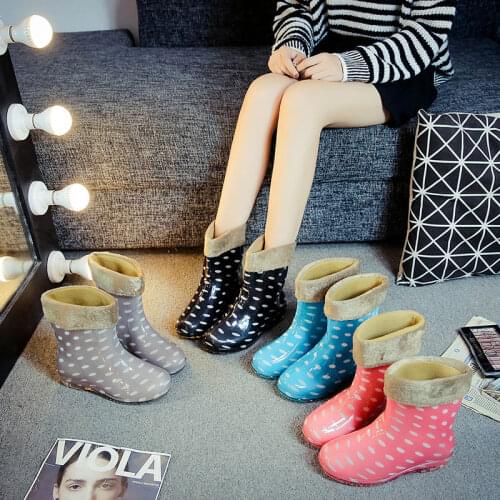 Fashion lady Rain Boots 2019 Colorful Spot low top Rubber Boots Fashion Waterproof Rainboot Slip-Resistant Water Women Shoes