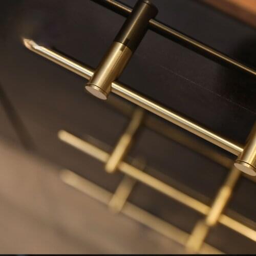 Adjust The Pitch Luxury Solid Brass Long Handle Modern Golden Cabinet Glass Door Handles Drawer Pulls Furniture Handle Hardware