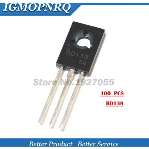100PCS BD139 TO126 D139 NPN TO-126 80V 1.5A 8W voltage regulator IC NEW