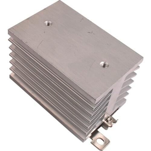 New Aluminum heat sink DIN rail mounted for single solid state relay 60A-100A ssr heatsink