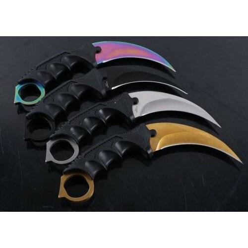 Steel Tiger Claw Karambit Mini Knife Fixed Blade Hunting Tactical Pocket Survival Knife Xmas Gift Knives a1320