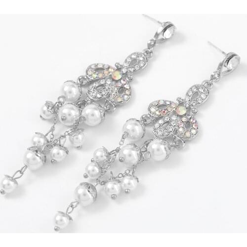 Pauli Manfi 2021 Fashion Simple Metal Imitation Pearl Long Earrings Womens Popular Creative Party Jewelry Accessories