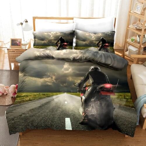 Duvet Cover Queen Motorcycle Bedding Set 3d Bed Linen Girls Full Size Bed Comforter Sets Twin Quilt Cover Set Bedspread Boys 3pc
