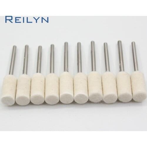 24 pcs wool polishing wheel 6mm/8mm/10mm/12mm polishing disc artificial-wool polisher roller for dremel rotary tools