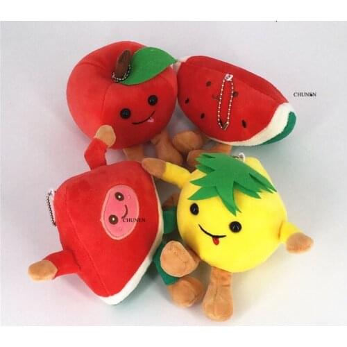 10-12CM approx. 4models, watermelon etc. Plush Toy , Keys pendant Stuffed Animal doll