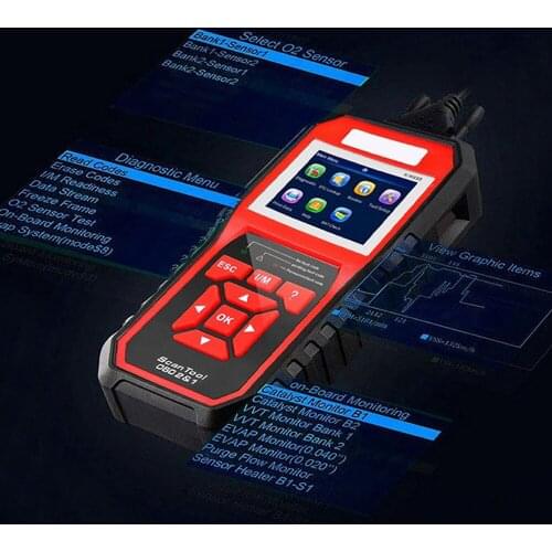 KW808 Professional Car Diagnostic Tool Engine Automatic Code Reader Scanner Tool Supports Multiple Fault Code Requests