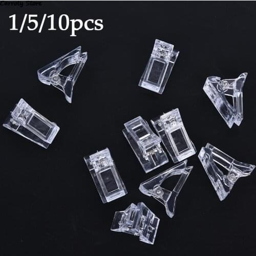 Drop Verzending 1/5/10Pcs Nail Tips Clip Transparant Vinger Building Gel Uitbreiding Nails Art Manicure Tool