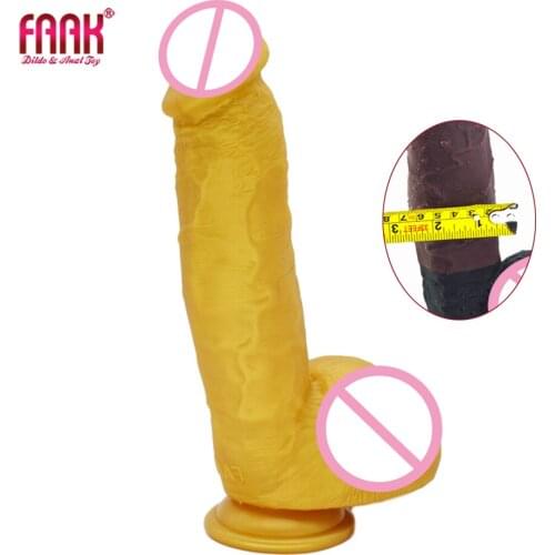 Realistic Blood Vessel Texture Big Dildo Silicone Golden Penis Suction Cup Vagina Female Orgasm Flirting Masturbation Anal Plug