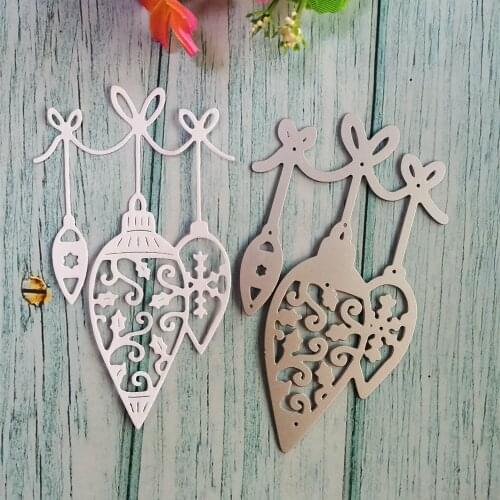 Christmas Bulbs Scrapbooking Cutting Dies Embossed Knife Punch Template for DIY Paper Album Photo Cards Making Dies Cut Die