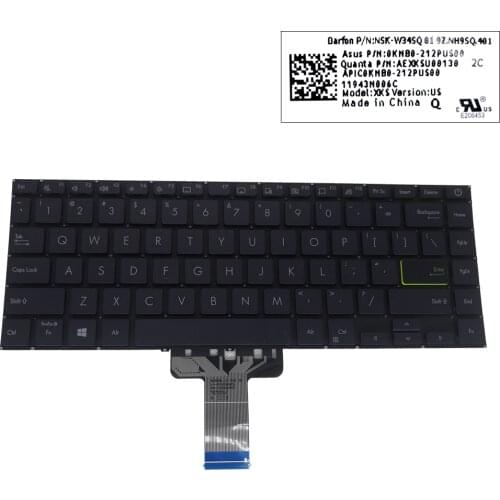 OVY Replacement keyboards for ASUS Vivobook 14 S433 X421 balck laptop keyboard US English original New 0KNB0 212PUS00 NSK W34SQ