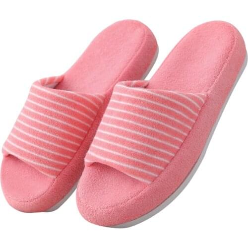 Spring Autumn Women Men Comfort Linen Home Slipper Thicken Antiskid Striped Couple House Slippers Indoor Platform Shoes