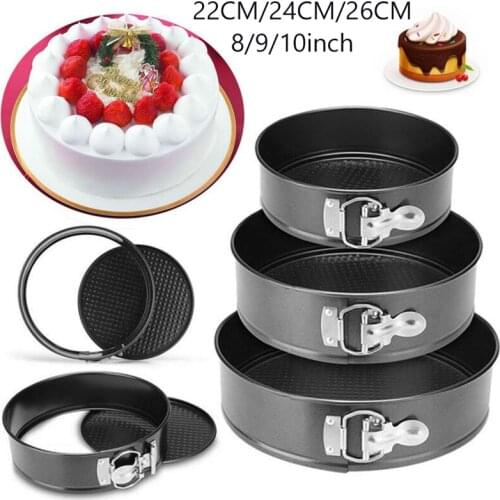 1Pc Baking Pans Bakeware Kitchen Cake Mold Round Shape Baking Dish Heavy Carbon Non-stick Slipknot Removable Base Tray