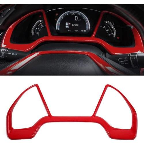 10th Gen Civic Instrument Panel Dial Dashboard Trim Cover Frame ABS Decal Interior Moulding for Honda Civic 2016 2017 2018 2019