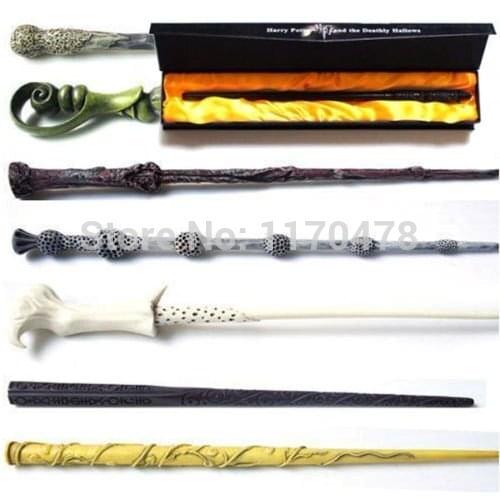 24pc High Quality 30 styles HP Albus Dumbledore Sirius Snape Luna Ron Voldemort Latus Horace Malfoy Wand with Gift Box