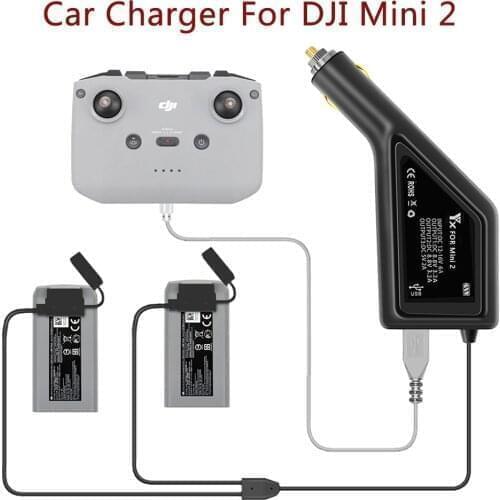 3 in 1 Car Charger For DJI Mini 2 Intelligent Battery Charging Hub Mavic Mini 2 Car Connector USB Adapter Multi 2 Battery