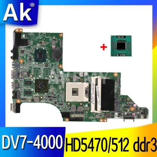 AK laptop motherboard for hp pavilion DV7T DV7-4000 609787-001 hm55 ATI ATI HD5470/512 ddr3 DA0LX6MB6H1 DA0LX6MB6F2