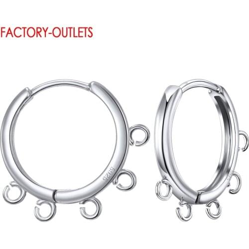 Big Sale Genuine 925 Sterling Silver Earring Findings Women Fashion Jewelry Components For DIY Jewelry Beautiful Price