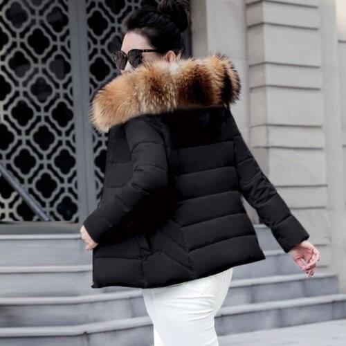 Big Fur Parkas Winter Warm Female Jacket 2021 Fashion Winter Jacket for Women short Outerwear Winter Coat Women Plus size 4XL