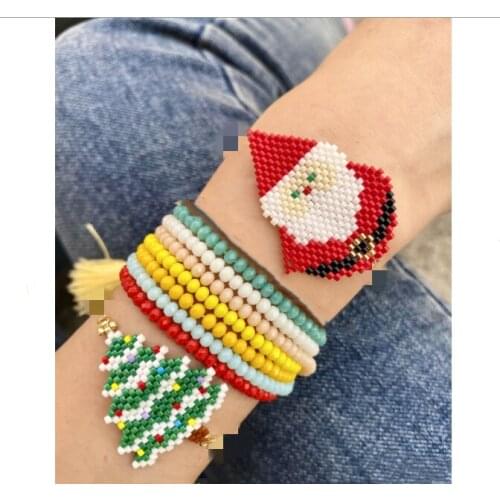 Father Christmas For Girls Handmade Wrap Pulsera Multilayer Friendship Jewelry Miyuki Bracelets