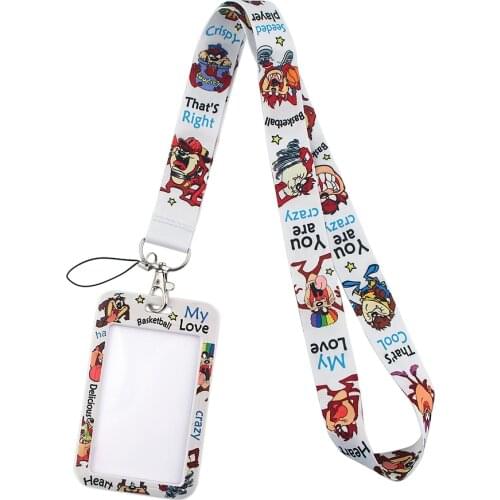 JF446 Monster Cartoon Keychain Neck Strap Lanyards for Keys ID Card Passport Gym Cell Phone USB Badge Holder DIY Hanging Rope