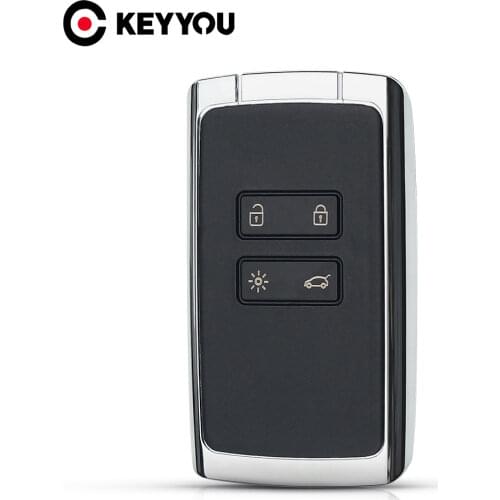 KEYYOU For Renault Megane 4 Koleos Kadjar Auto Key Case Fob Replacement Car Keyless Entry Smart Remote Key Shell 4 Buttons