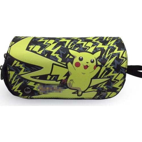 Pokemon Anime Peripheral Pikachu Student Pencil Case Back To School Stationery Pencil Pouch