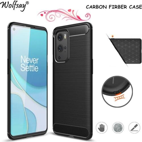 Carbon Fiber Cover For OnePlus 9 Pro Case Rubber Silicone Shockproof Case For OnePlus 9 Pro One Plus9 Pro Case For OnePlus 9 Pro
