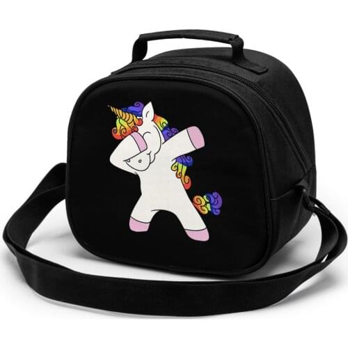 Unicorn Rainbow Unicorn Dance Children Lunch Bag Lunch Bag Student Portable Insulated Office Lunch Box Picnic Bags Thermal Food