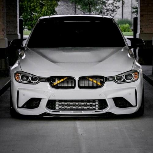 For BMW F01 F02 F03 F04 F07 F10 F18 F11 Sport Style Front Grille Trim Strips 2 Pcs Strip Cover Frame Car Decorations Stickers
